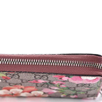 Gucci GG Supreme Monogram Blooms Zip Around Wallet Beige Multicolor Dry Rose 10 of 11
