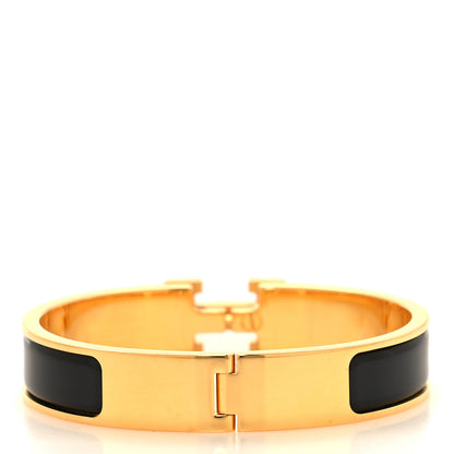 Hermes Enamel Narrow Clic Clac H Bracelet PM Black 3 of 4