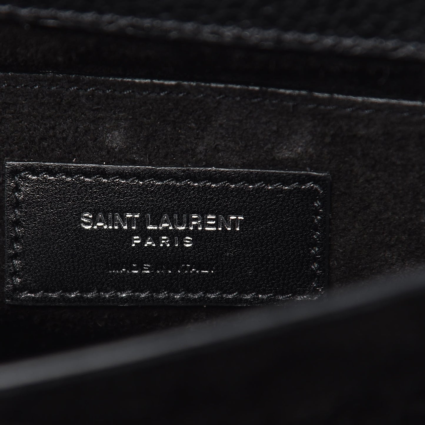Grained Calfskin Medium Monogram Sunset Satchel Black