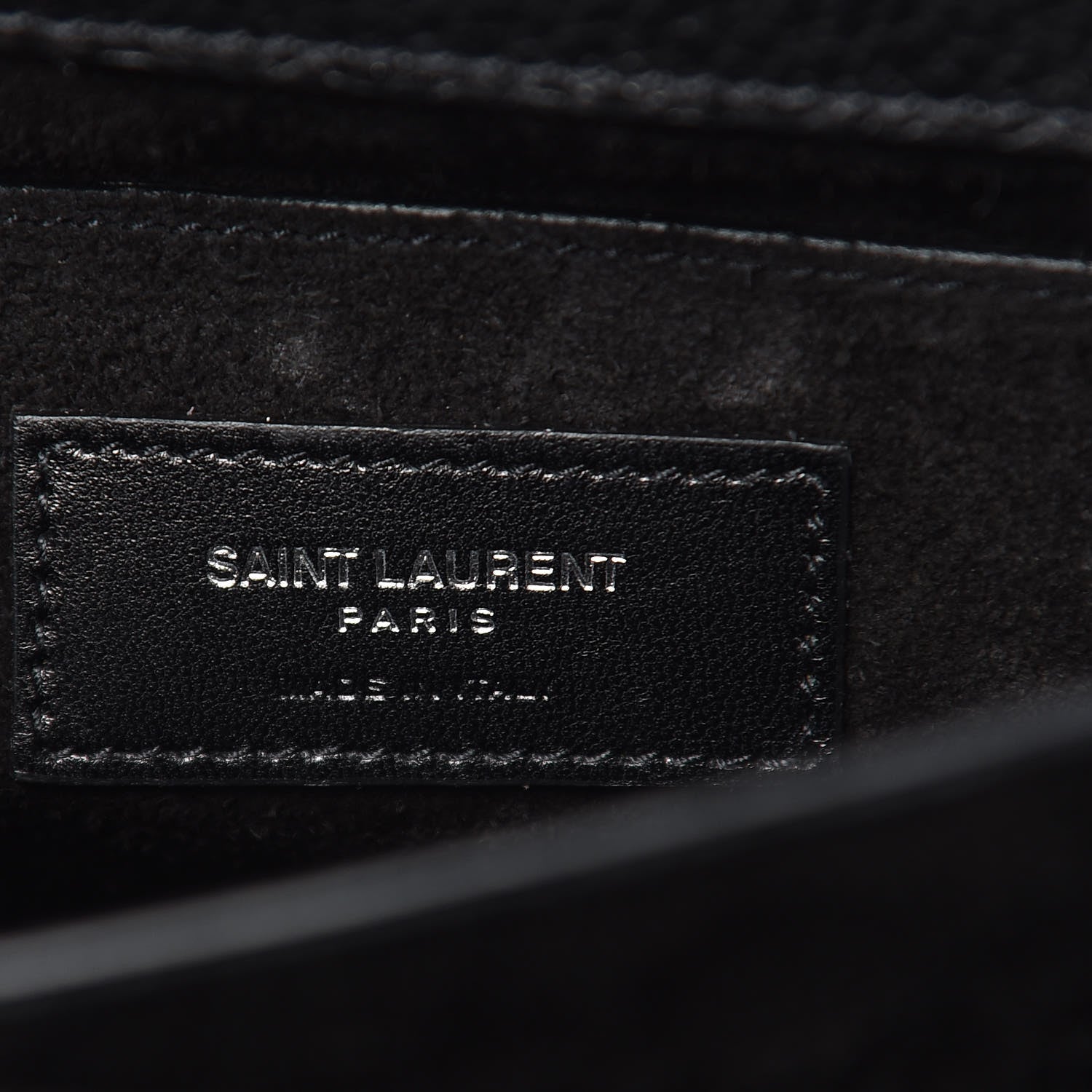Saint Laurent Grained Calfskin Medium Monogram Sunset Satchel Black 7 of 10