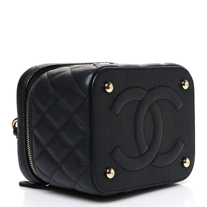 Chanel Caviar Quilted Small CC Vanity Case Black 4 of 10
