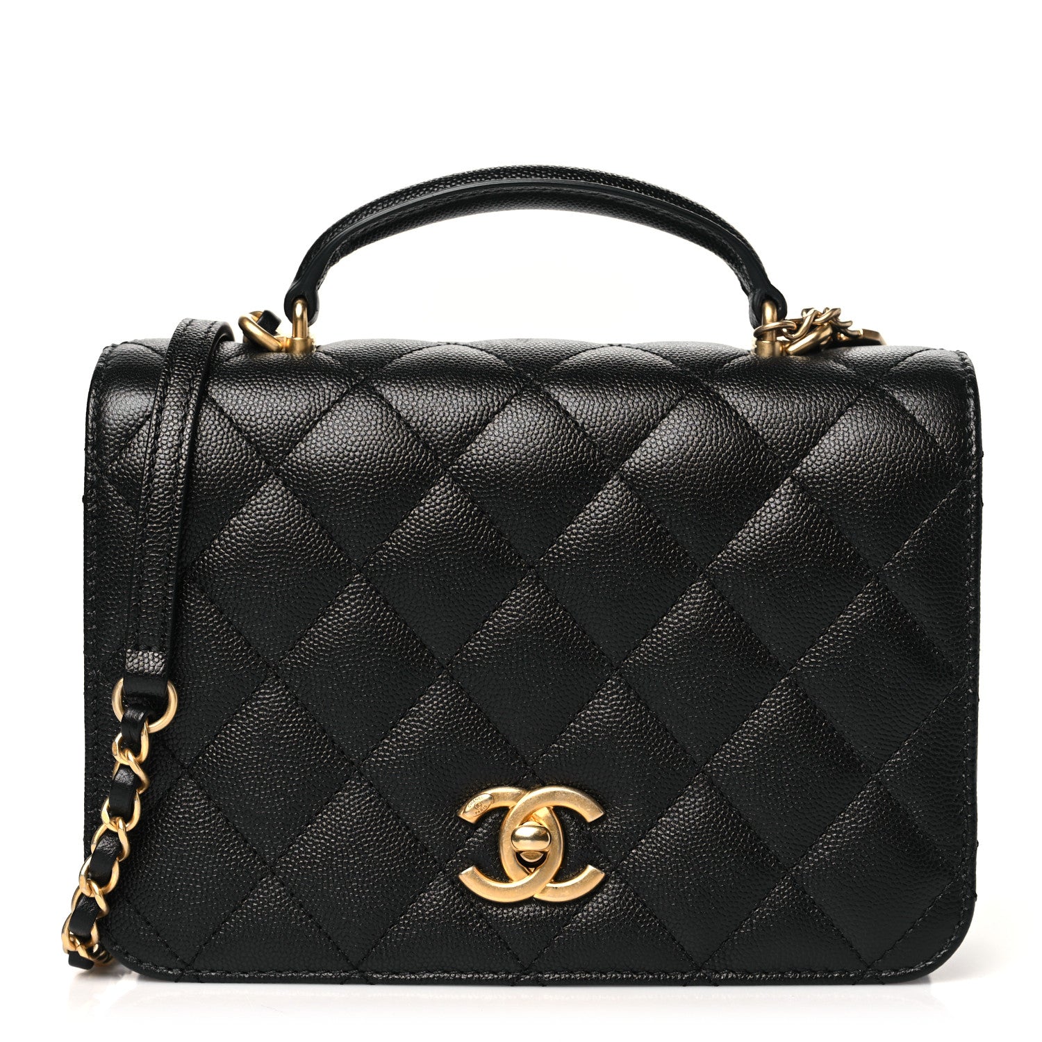 Chanel Caviar Quilted Mini Top Handle Flap Black 1 of 11