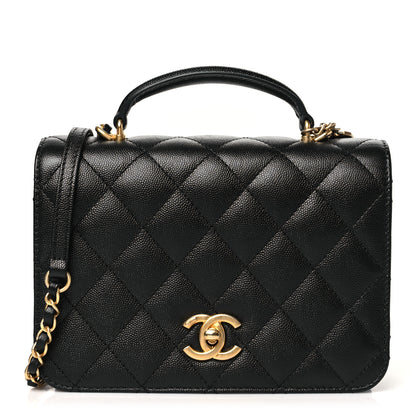 Chanel Caviar Quilted Mini Top Handle Flap Black 1 of 11