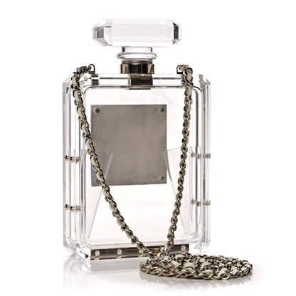 Chanel Transluscent Plexiglass Perfume Bottle Clutch 2 of 7