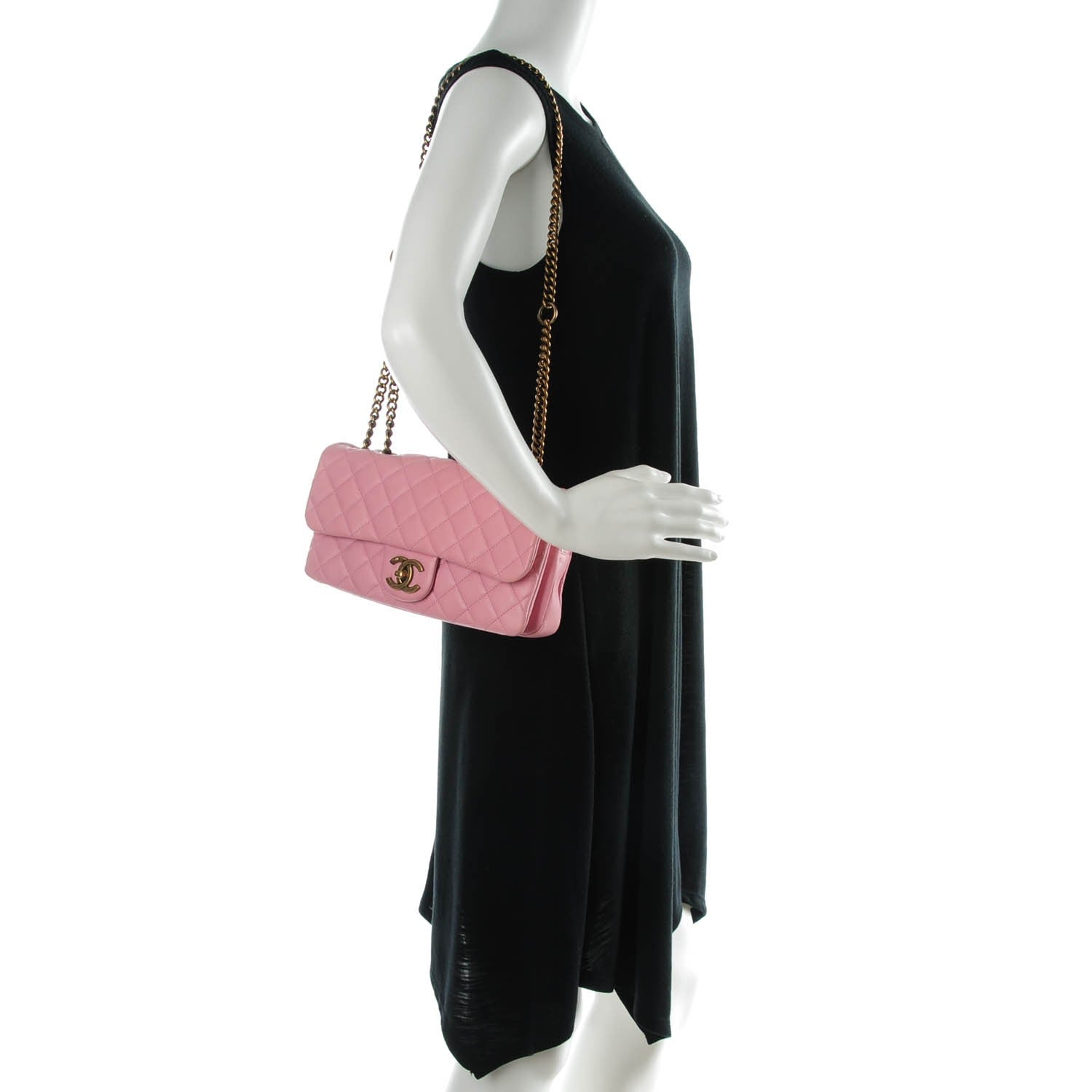 Chanel Calfskin Quilted Small CC Crown Flap Pink 2 of 11