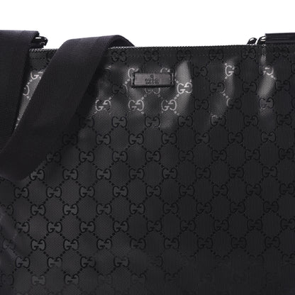 Gucci Imprime Monogram Medium Flat Messenger Bag Black 7 of 9