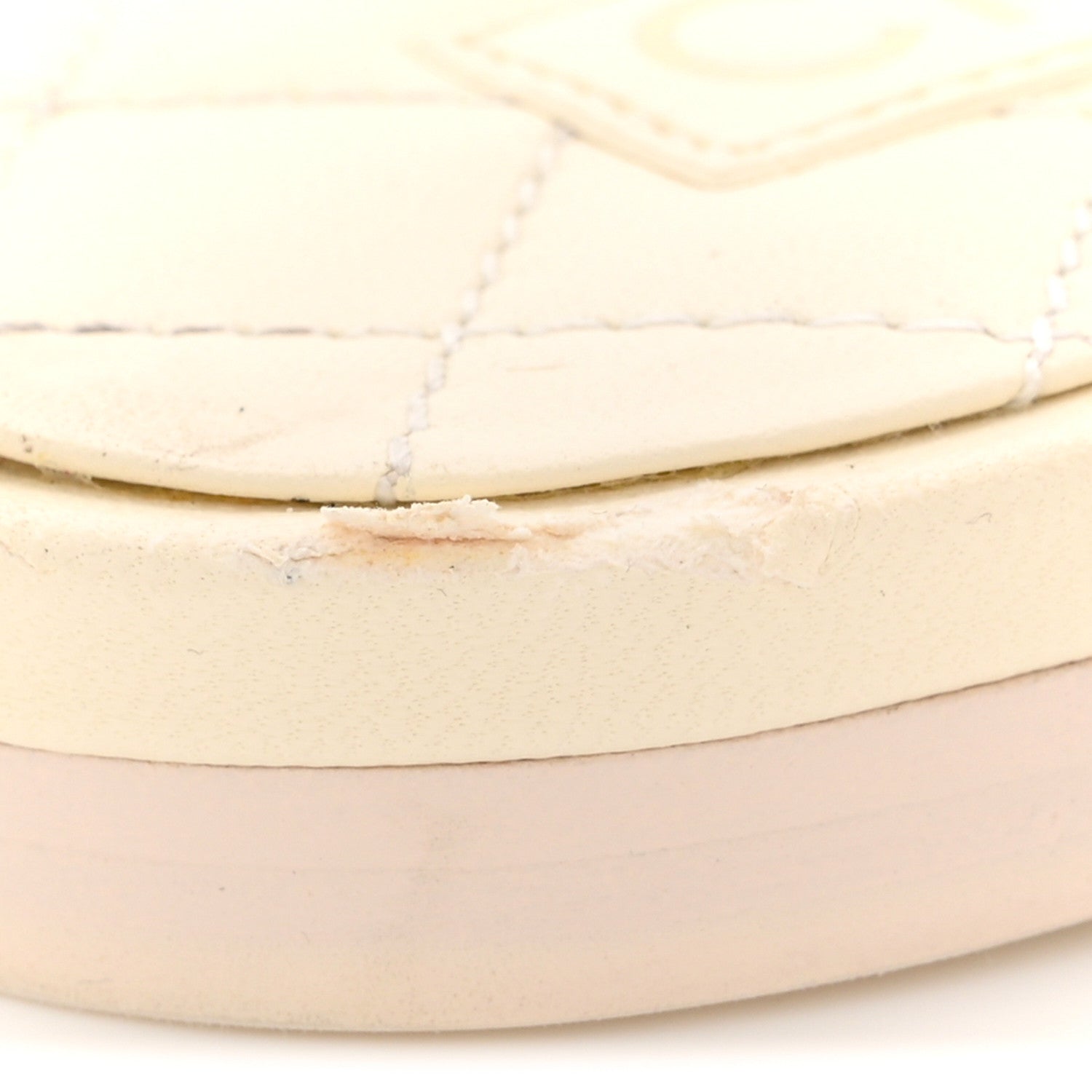 Chanel Lambskin Quilted CC Turnlock Sandals 41 Ivory 11 of 14