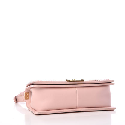Chanel Lambskin Quilted Medium Chain Detail Boy Flap Light Pink 4 of 10