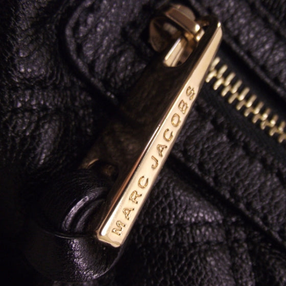 Quilted Leather Stam Black