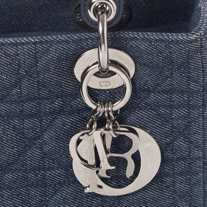Christian Dior Denim Cannage Medium Lady Dior Blue 8 of 8