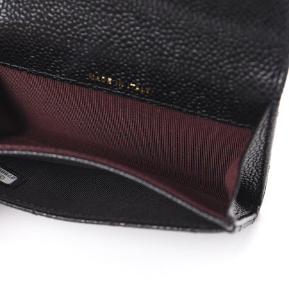 Chanel Caviar Quilted Flap Card Holder Wallet Black 5 of 10