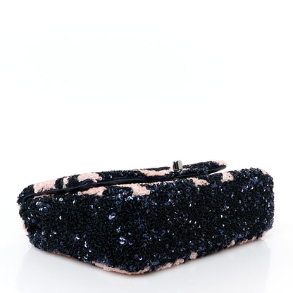Chanel Sequin Mini Rectangular Flap Navy Pink 4 of 11