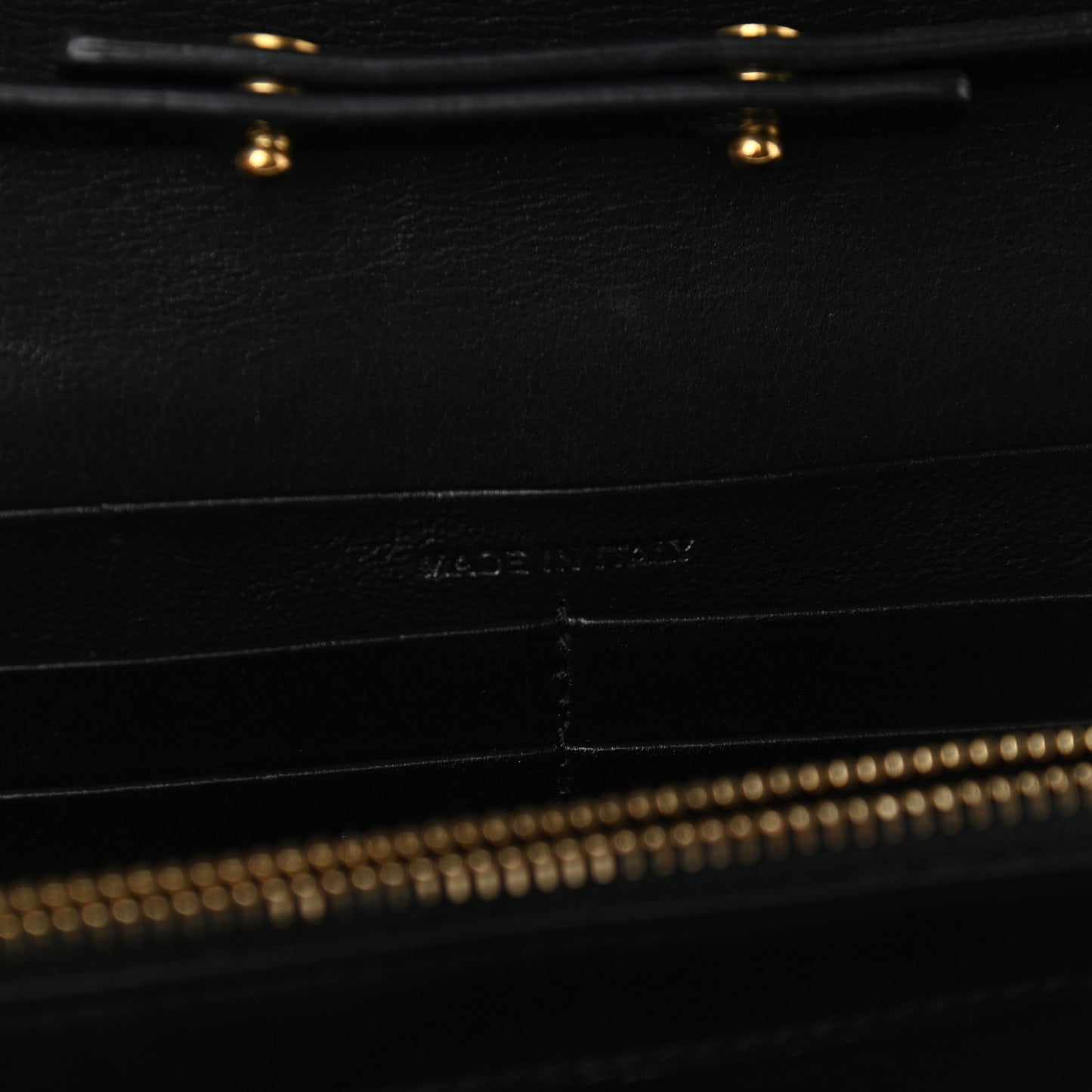 Canvas Star Print Monogram Chain Wallet Gold Black