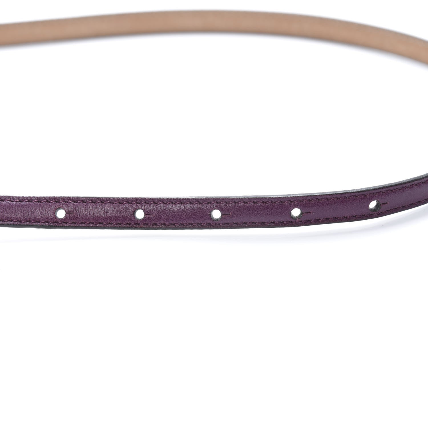 Gucci Calfskin 1973 Buckle Skinny Belt 85 34 Purple 4 of 6
