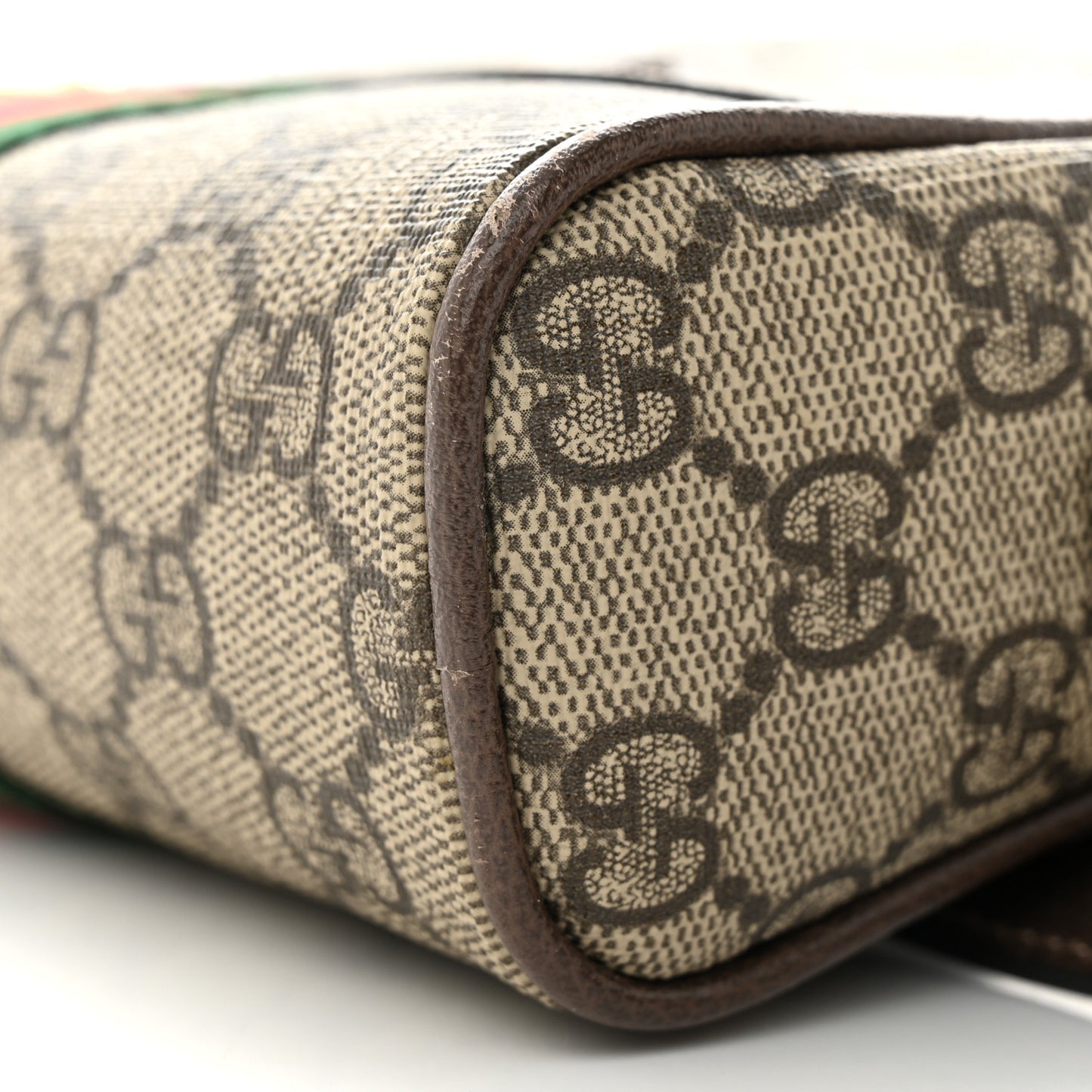 GG Supreme Monogram Web Small Ophidia Belt Bag 95 38 Dark Brown