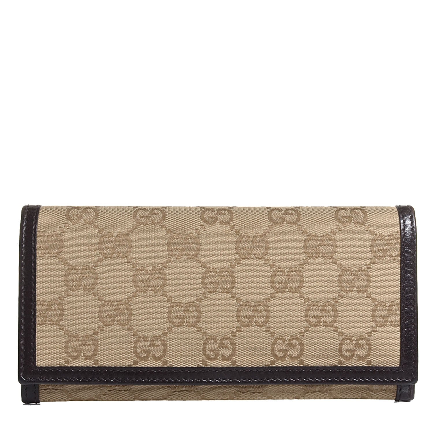 Gucci Monogram Continental Wallet Dark Brown 1 of 8