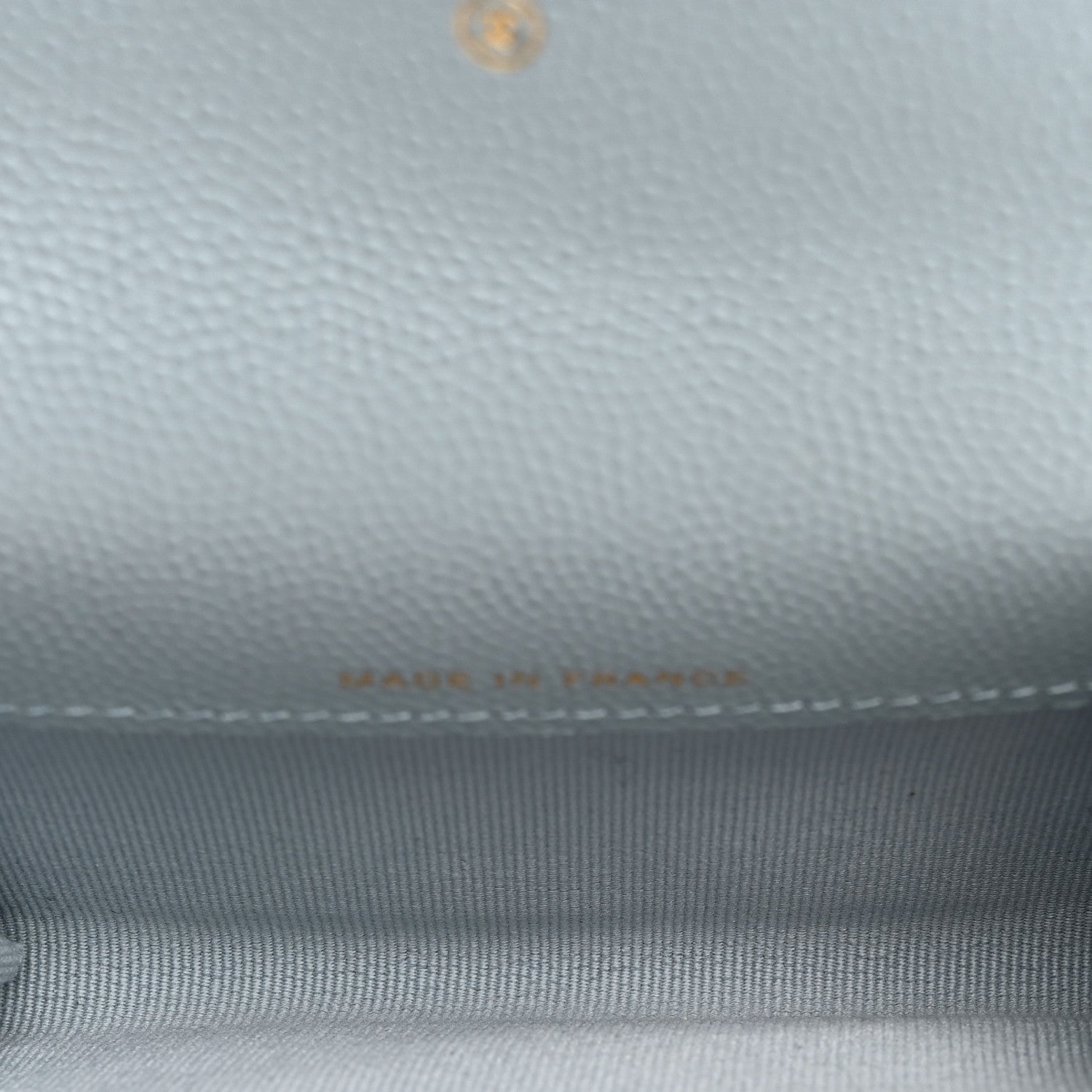 Chanel Caviar Quilted Flap Card Holder Wallet Light Blue 5 of 9