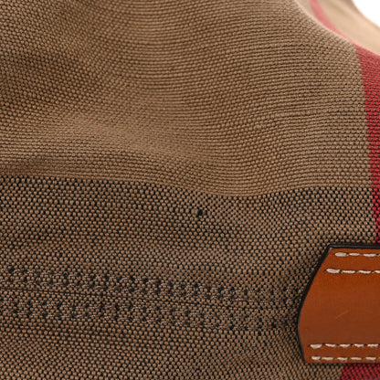 Burberry Canvas Mega Check Medium Ashby Hobo Saddle Brown 9 of 9