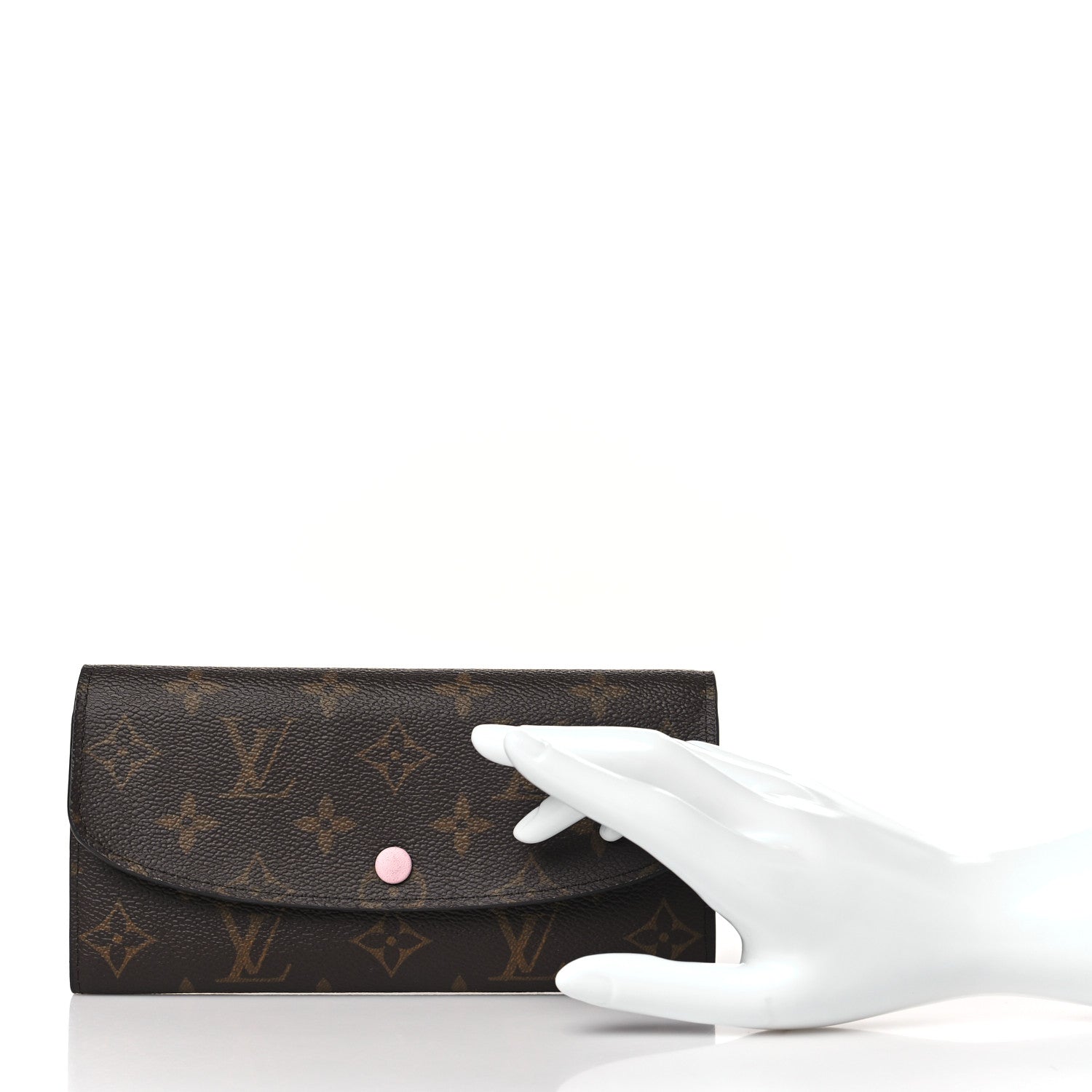 Louis Vuitton Monogram Emilie Wallet Rose Ballerine 2 of 9