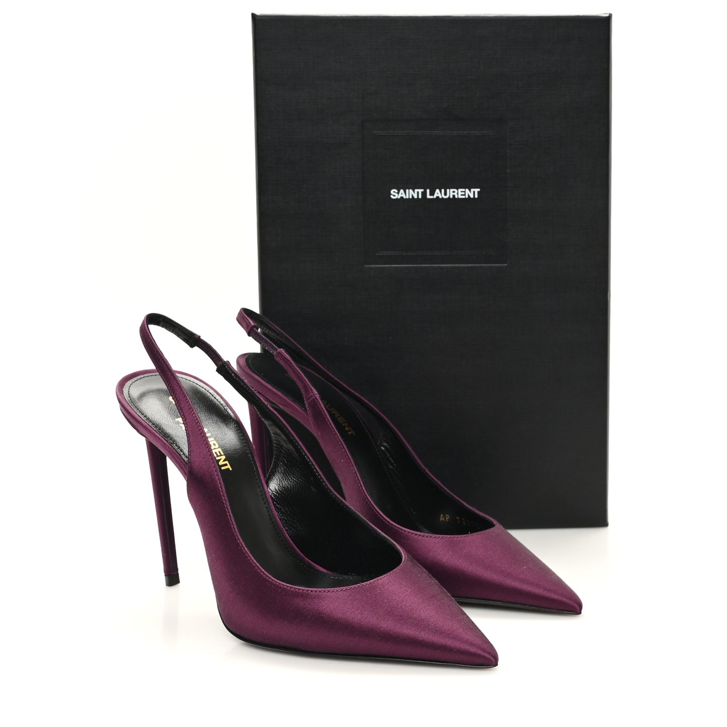 Crepe Satin Zoe 105 Slingback Pump 38 Gem Purple