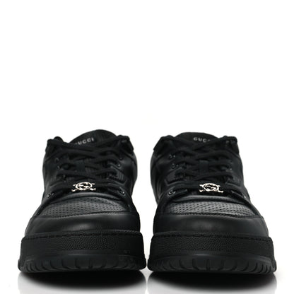 Gucci Calfskin Miro Soft Perforated Technical Jersey Knit Mens Jones Sneakers 10 Black 2 of 9