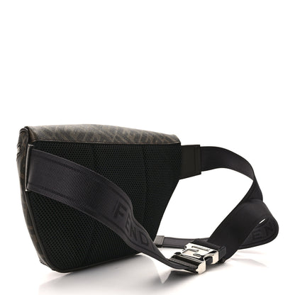 Fendi Shiny Glazed Fabric Vitello Cover FF 1974 Logo Belt Bag Tobacco Moro Giallo Ebano 3 of 11