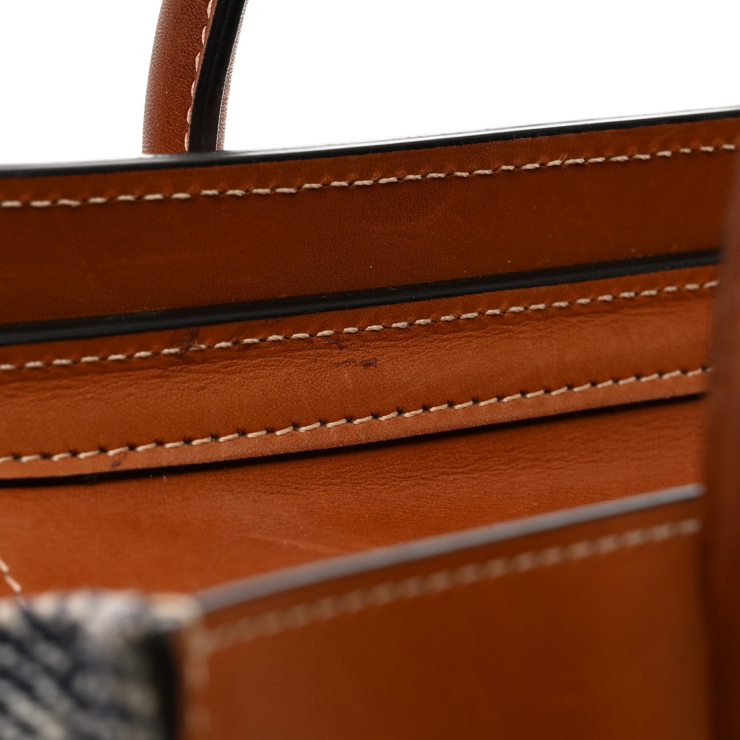 Smooth Calfskin Tweed Nano Luggage Tan