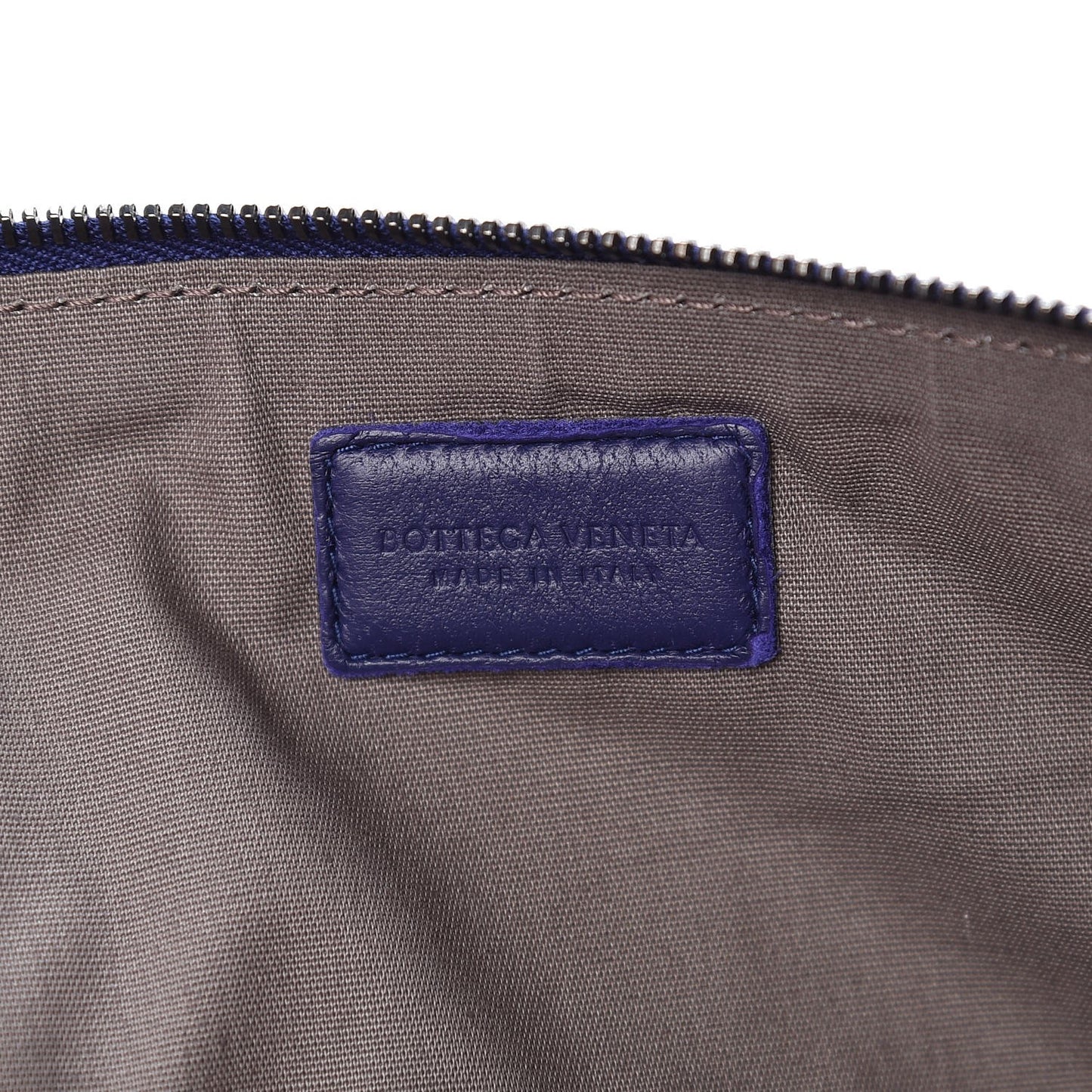 Nappa Intrecciato Large Flat Zip Biletto Pouch