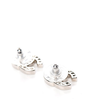 Chanel Crystal CC Earrings Silver 2 of 4