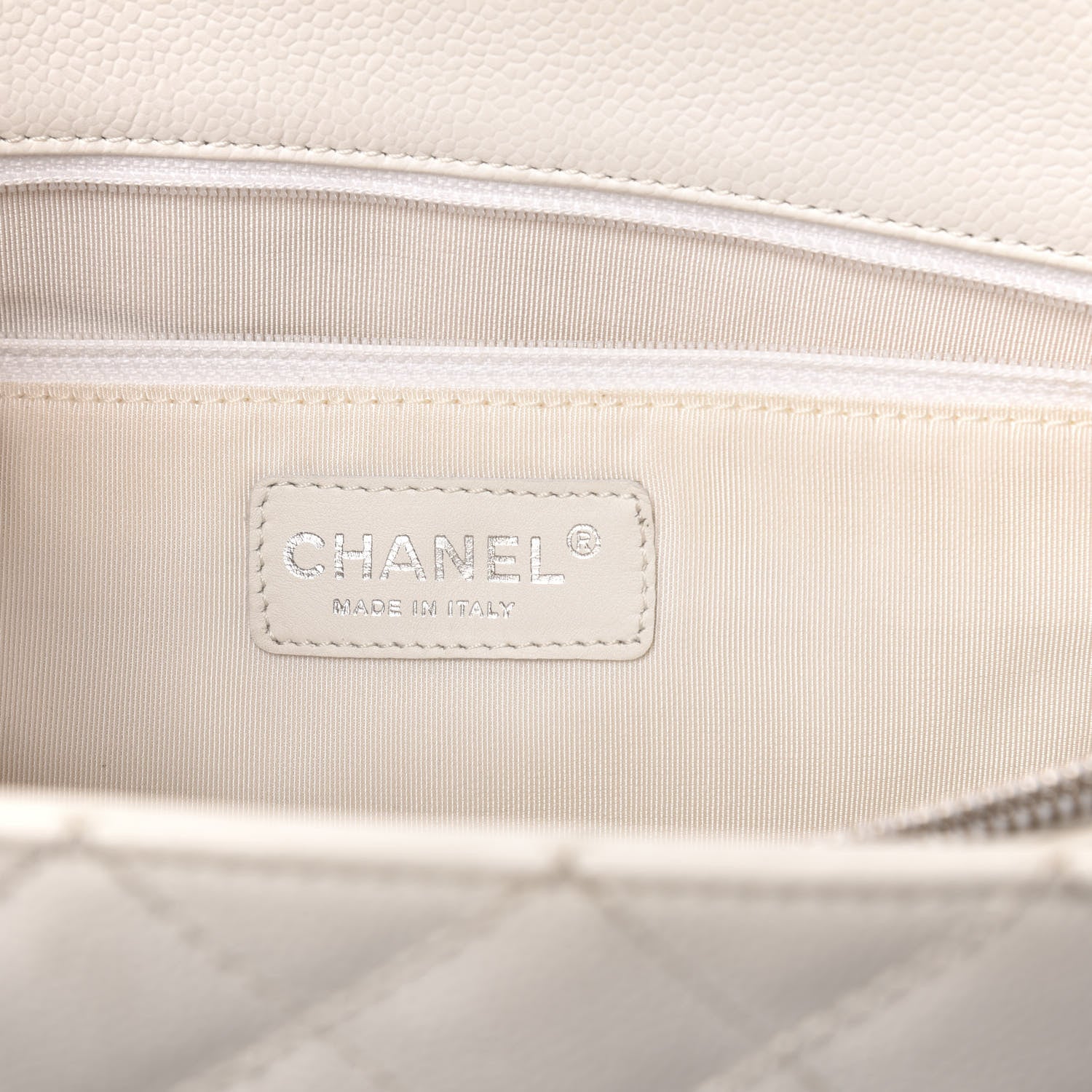 Chanel Caviar Quilted Grand Shopping Tote GST White 6 of 12