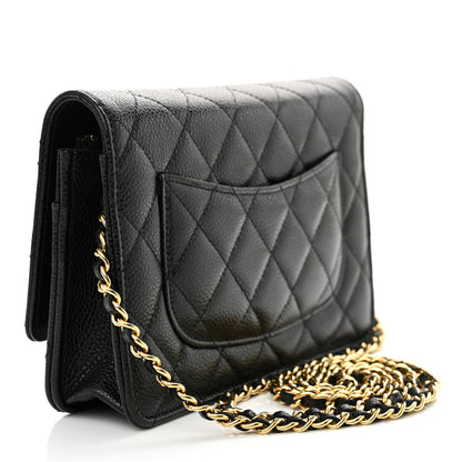 Chanel Caviar Quilted Wallet On Chain WOC Black 3 of 12
