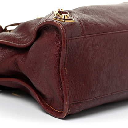 Balenciaga Chevre Gold Metallic Edge Hardware City Bordeaux 9 of 20
