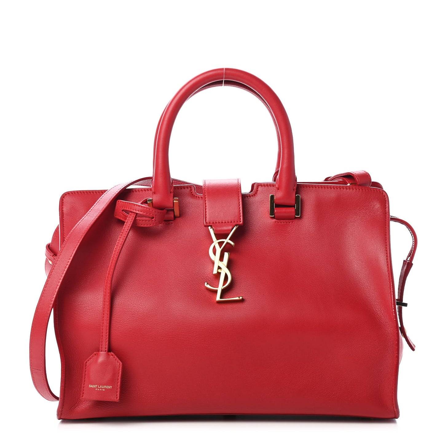 Calfskin Small Monogram Cabas Lipstick Red