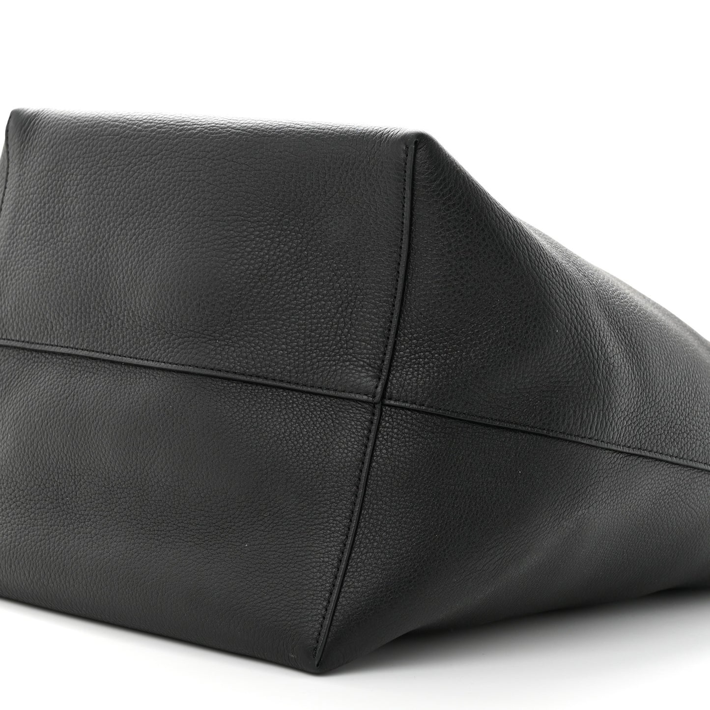 Grained Calfskin Large N/S Park Tote Black