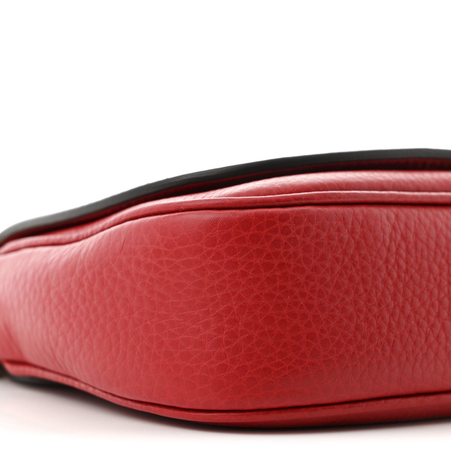 Pebbled Calfskin Small Soho Flap Crossbody Red