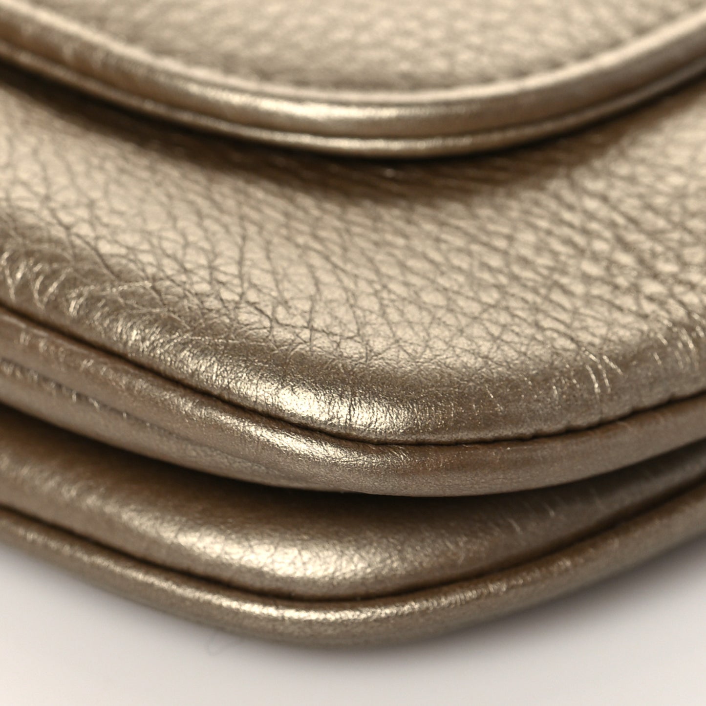 Pebbled Calfskin Small 1973 Chain Shoulder Bag Gold