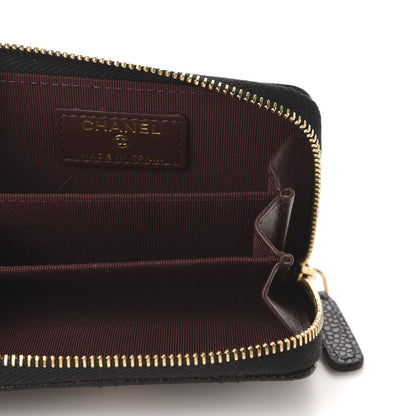 Chanel Caviar Quilted Zip Coin Purse Black 5 of 8
