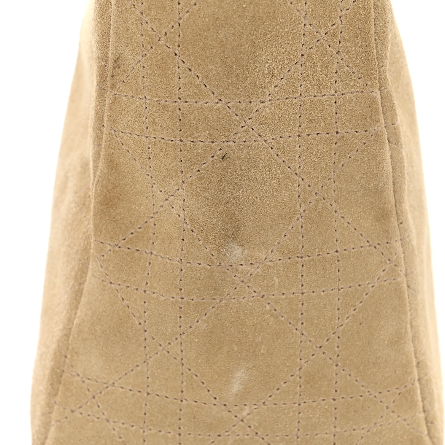 Christian Dior Suede Cannage Medium Lady Dior Beige 11 of 12