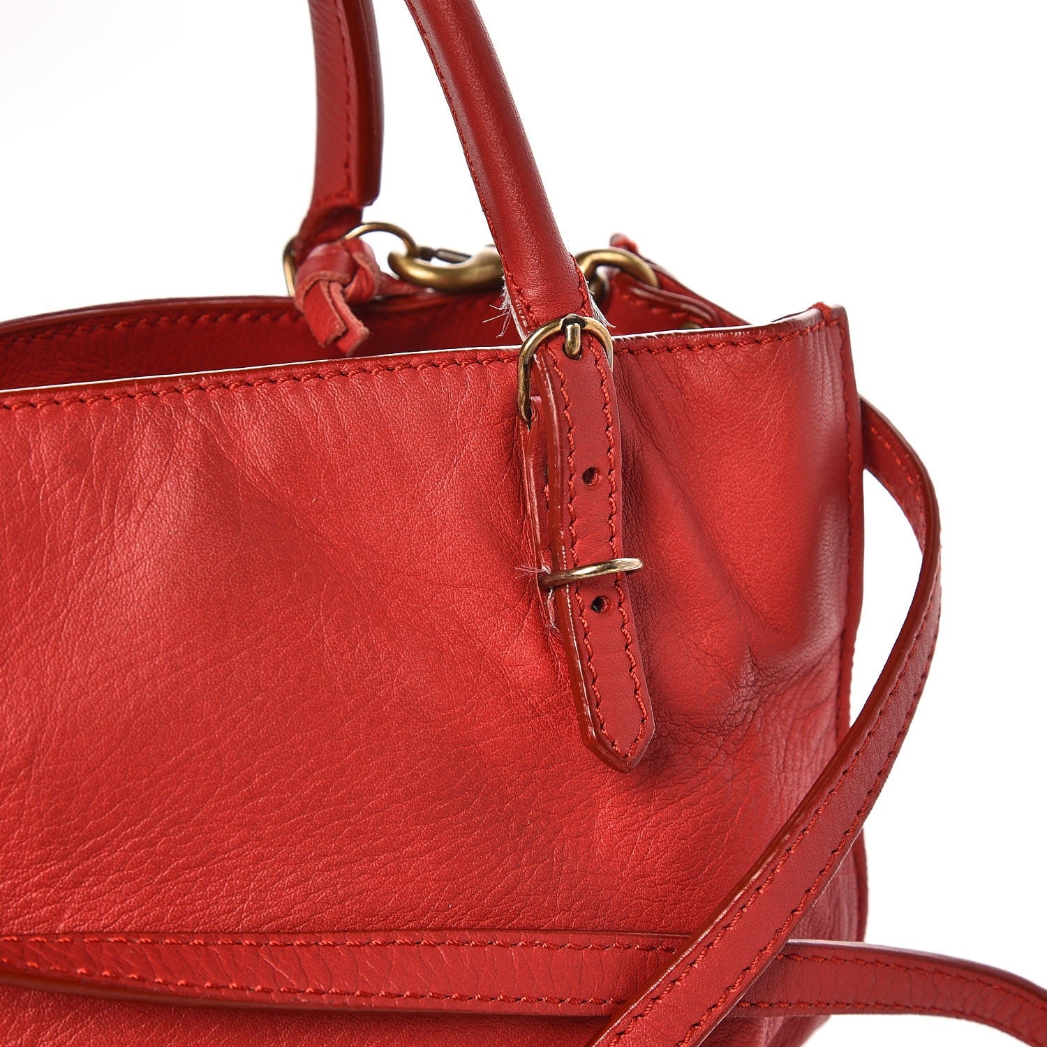 Balenciaga Veau Souple Papier Mini A4 Tote Rouge 9 of 15