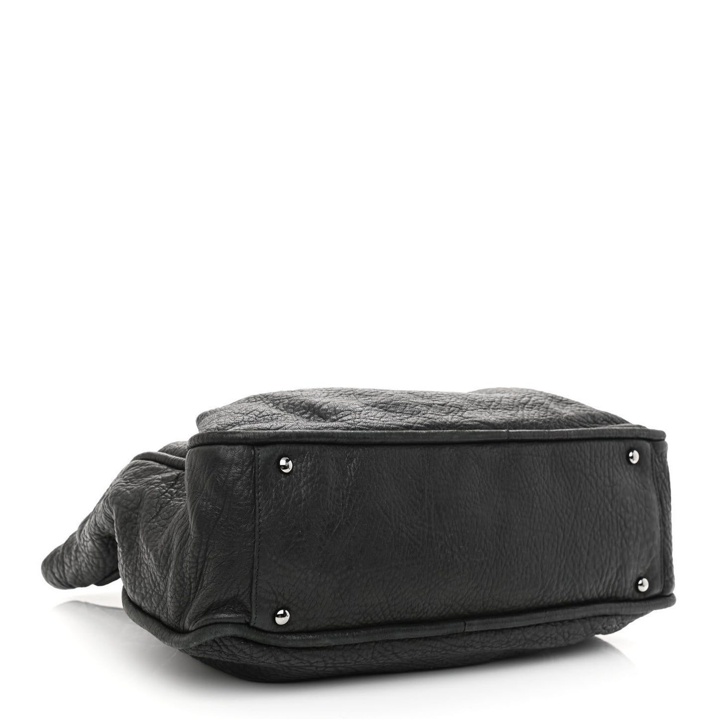 Distressed Lambskin Vintage Ligne Lady Braid Tote Black