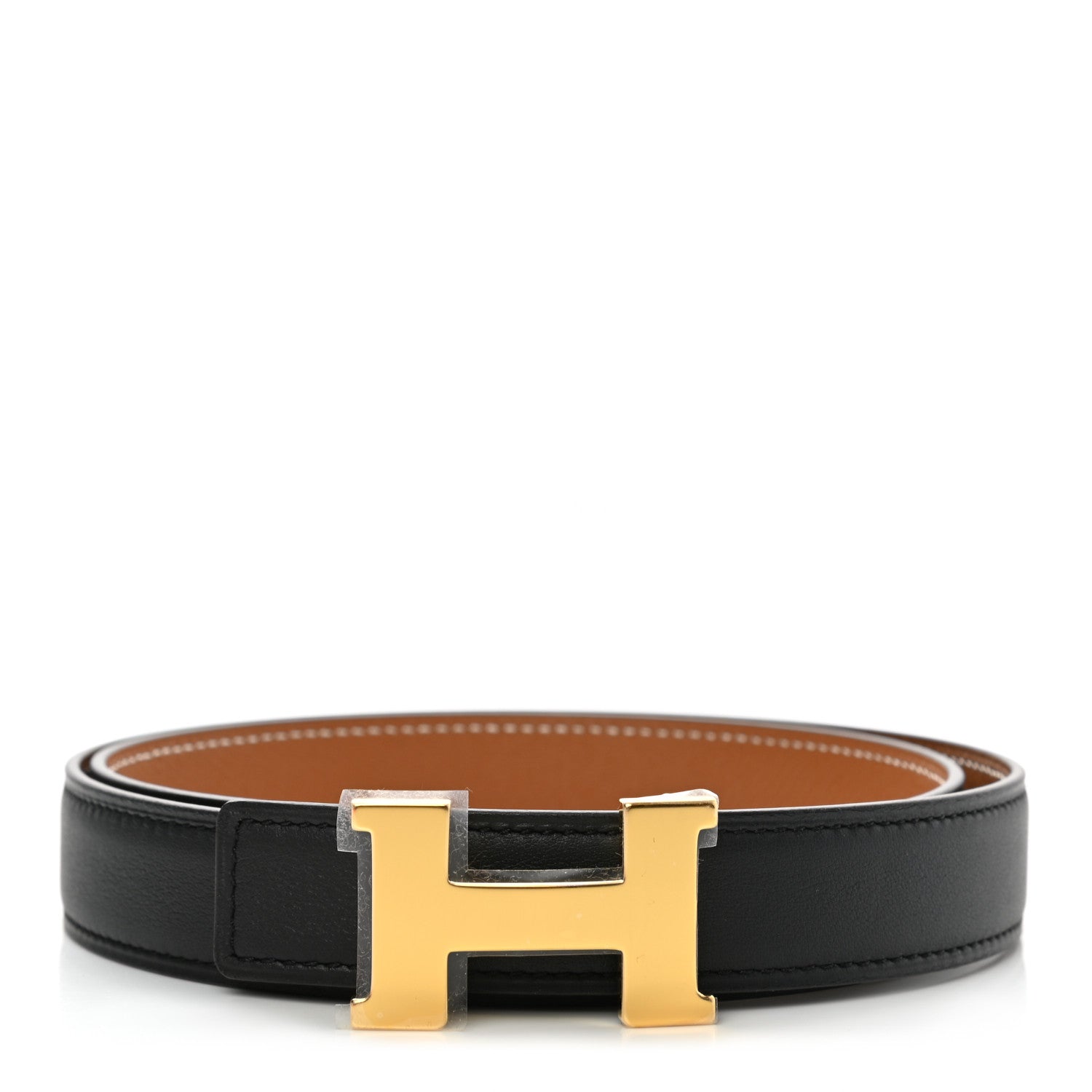 Hermes Swift Epsom 24mm Mini Constance H Belt 75 Black Gold 1 of 8