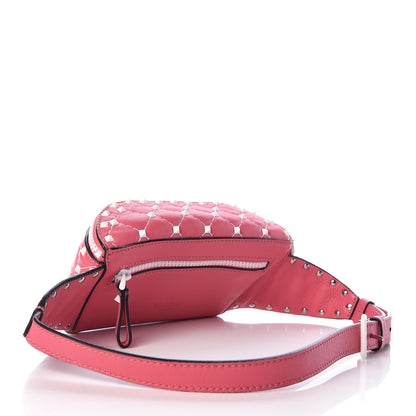 Valentino Garavani Lambskin Free Rockstud Spike Belt Bag 85 Shadow Pink 3 of 10