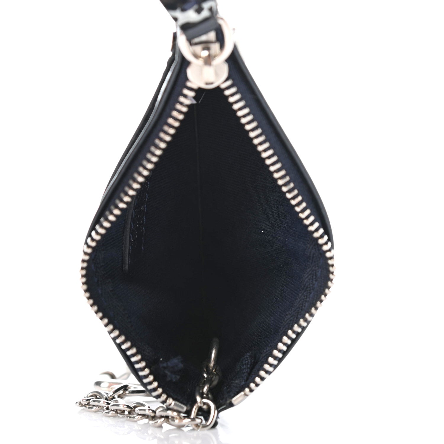 Jimmy Choo Patent Nancy Star Studded Key Pouch Navy Blue 5 of 7