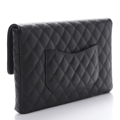 Chanel Caviar Quilted Flap Clutch Black 3 of 9