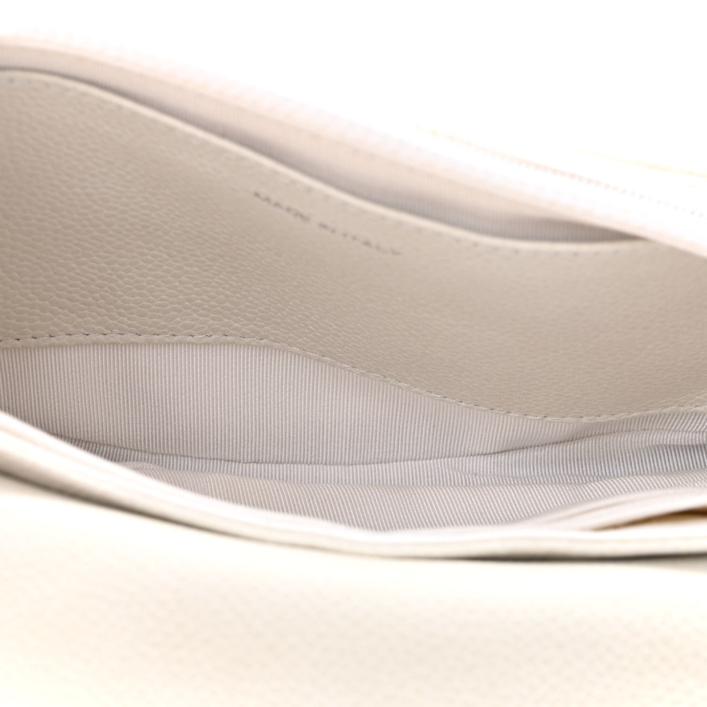 Caviar Half Moon Wallet On Chain WOC White
