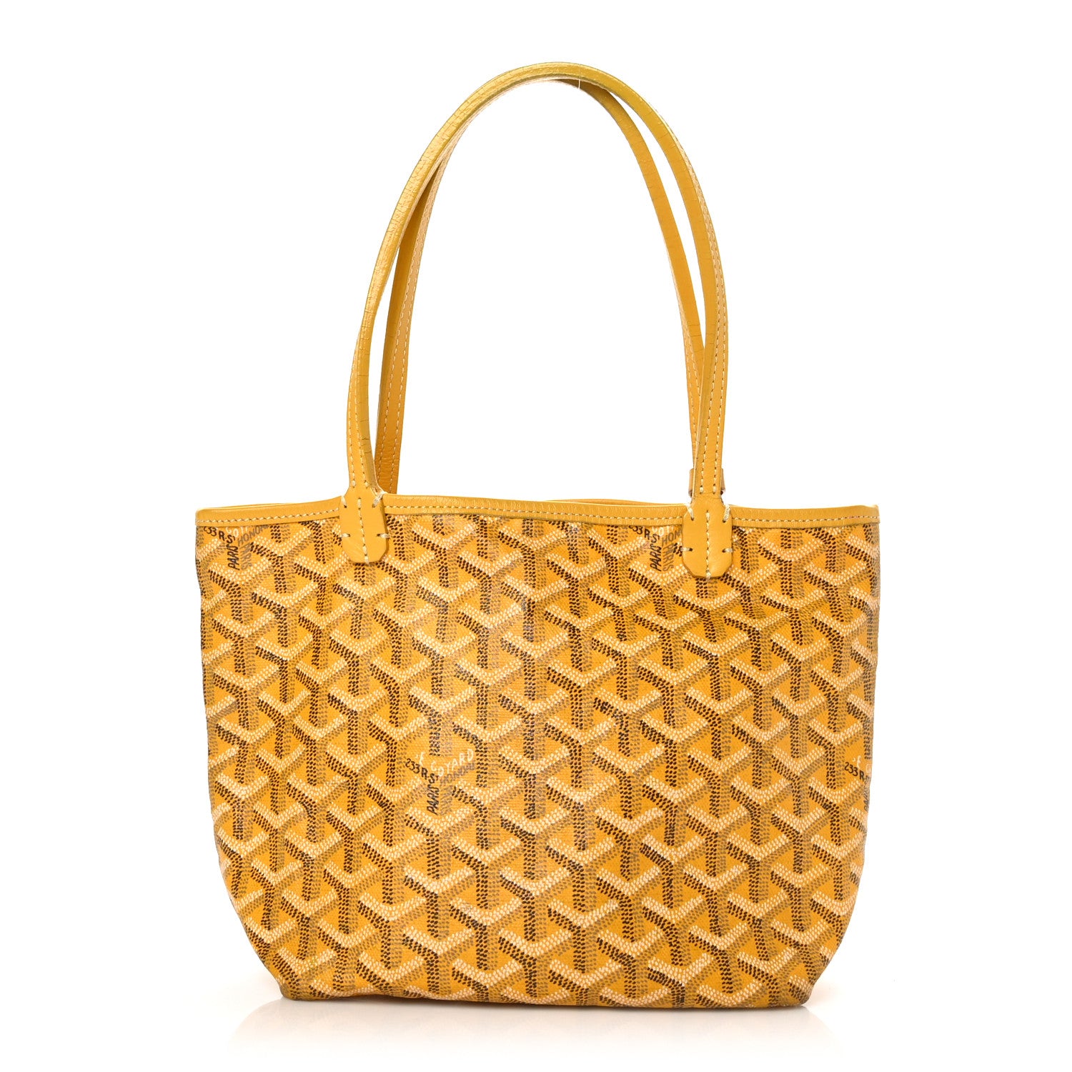 Goyard Goyardine Saint Louis Junior Jr PM Tote Yellow 3 of 9