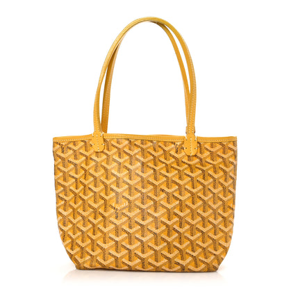 Goyard Goyardine Saint Louis Junior Jr PM Tote Yellow 3 of 9