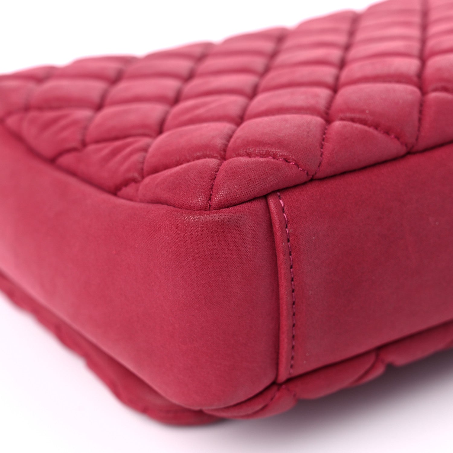 Chanel Iridescent Calfskin Small New Bubble Quilt Flap Fuchsia 11 of 15