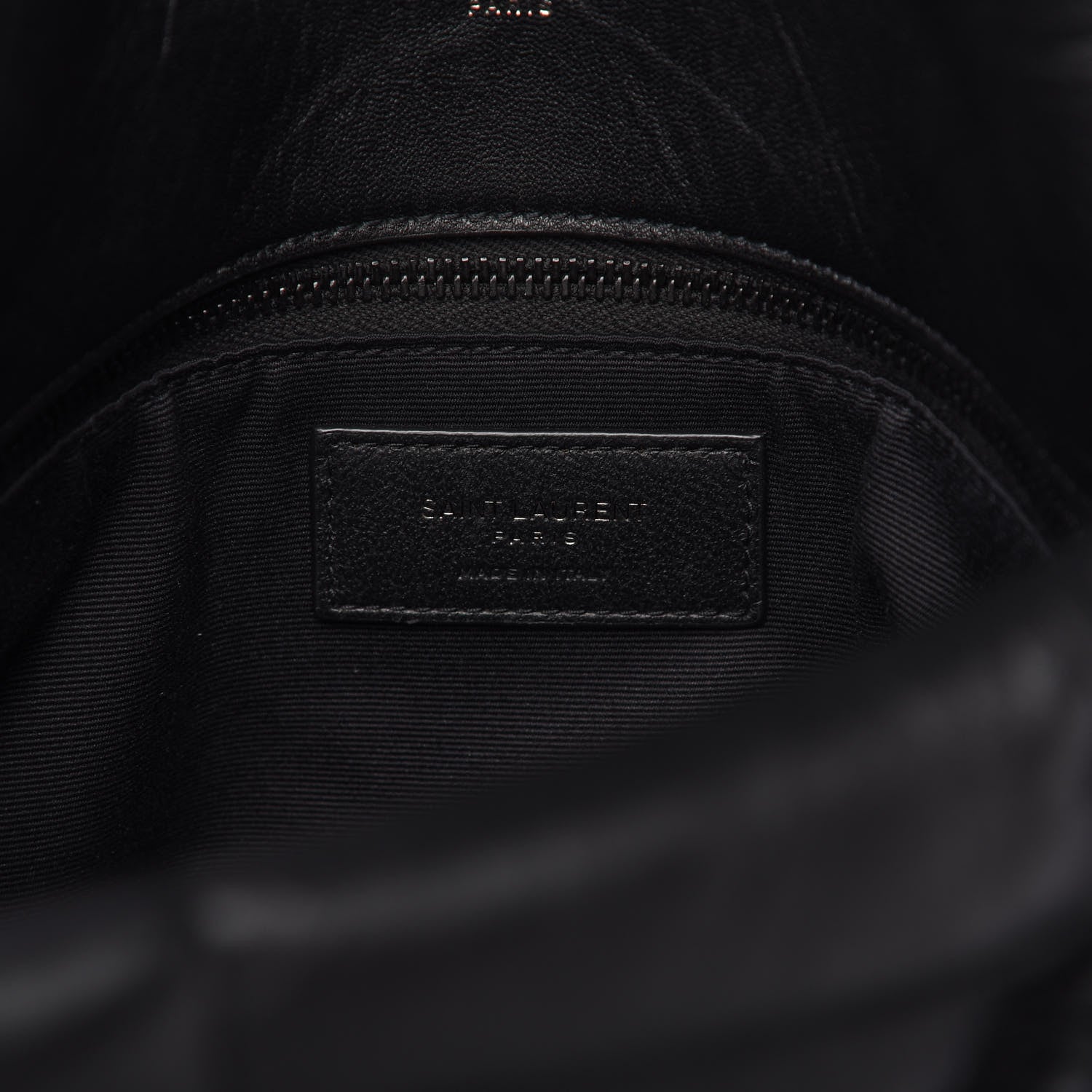 Saint Laurent Lambskin Quilted Medium Loulou Puffer Monogram Chain Satchel Black 8 of 11