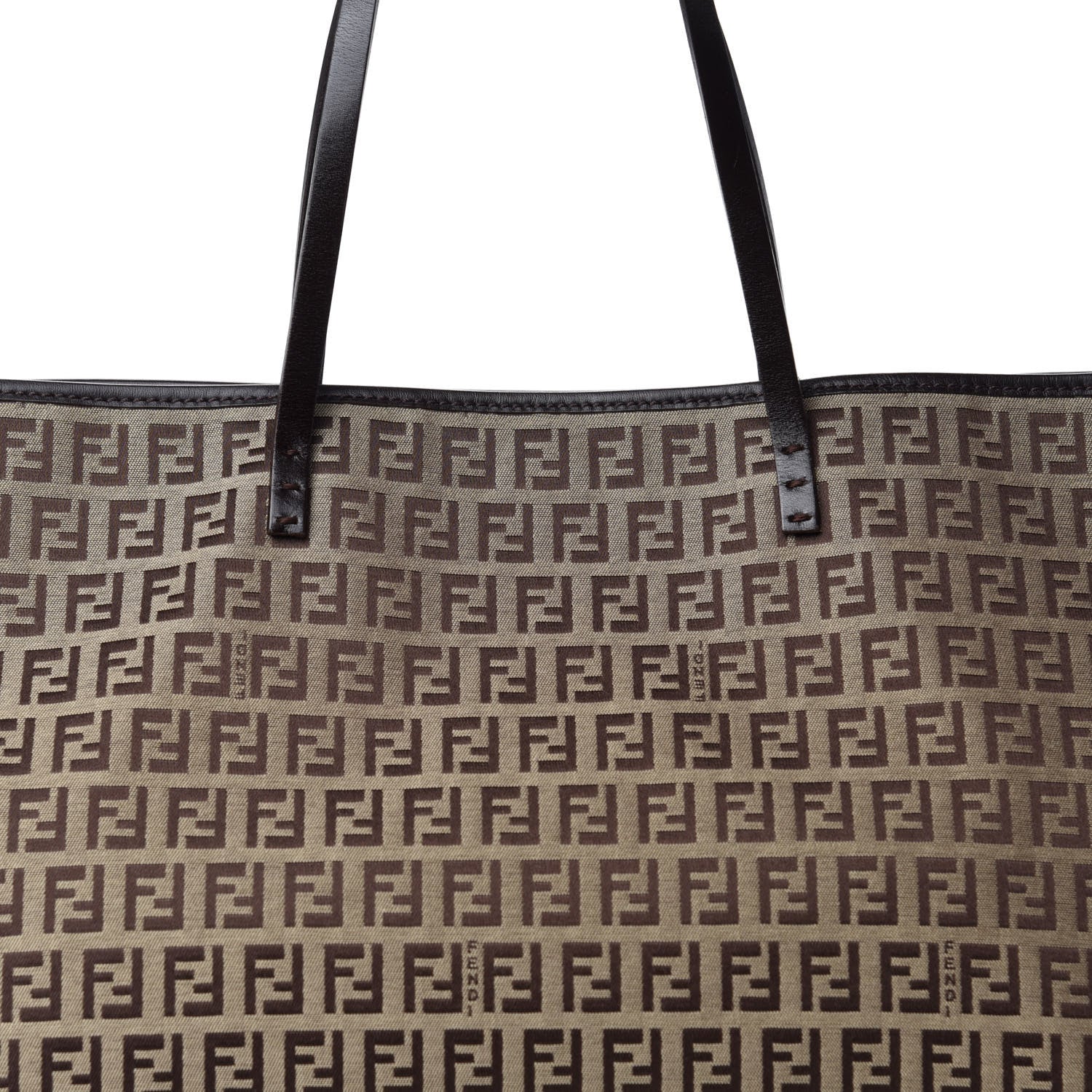 Fendi Zucchino Large Shopper Tote Brown 9 of 9